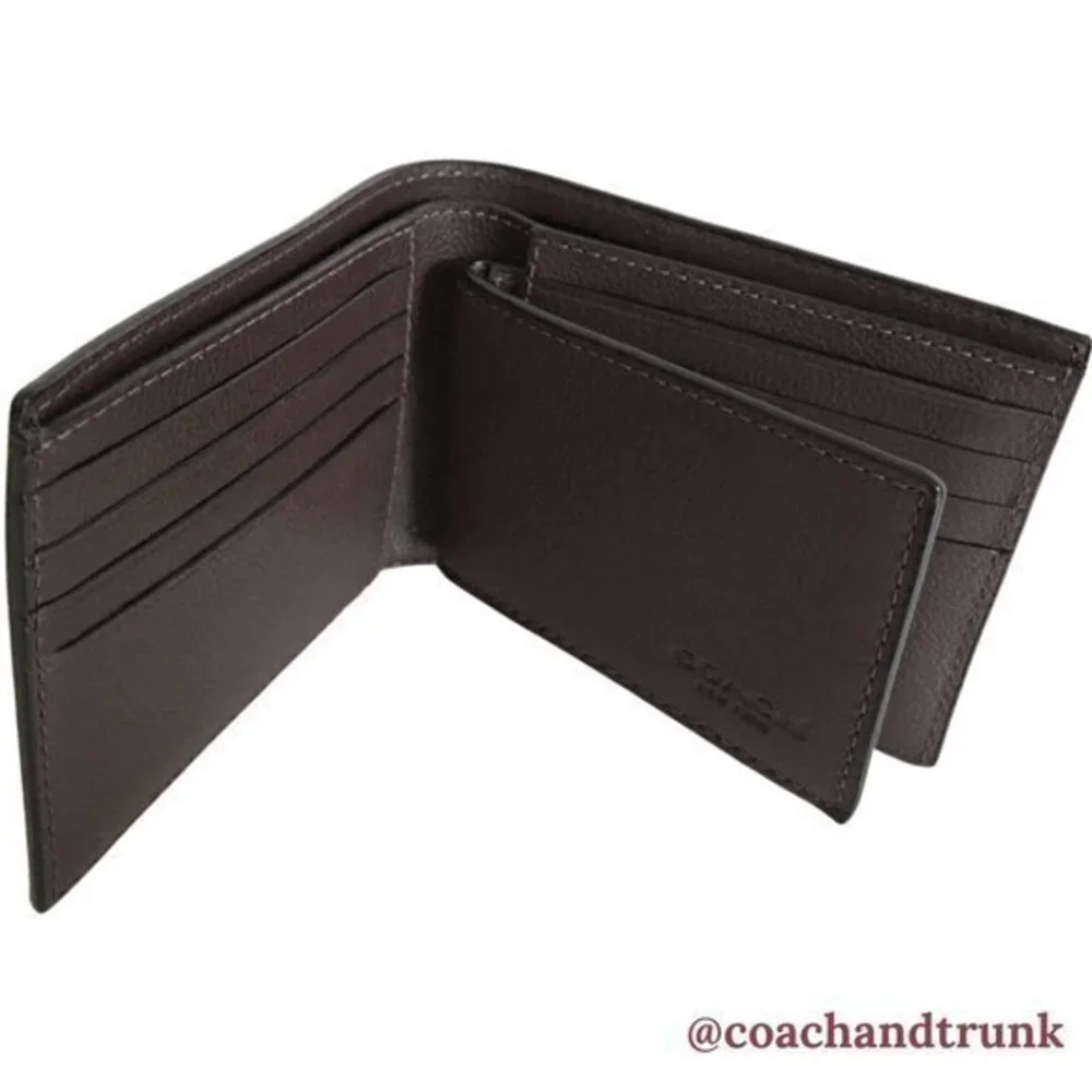 COACH Leather 3 in 1 Wallet Compact Mahogany NWT
